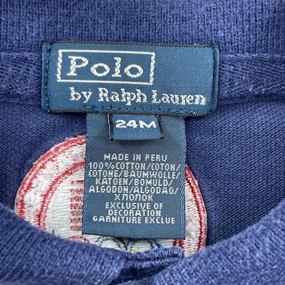 Polo Ralph Lauren 2012 USA Olympic Team Embroidered Polo Shirt Navy Boy's 24M - Picture 8 of 10